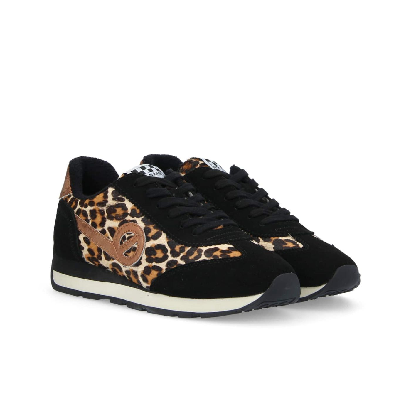 CITY RUN JOGGER W  -  LEO/SUEDE  - NERO/LEOPARDATO